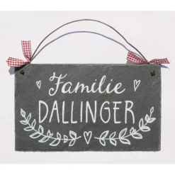 Hochzeitsgeschenk für das Brautpaar, Türschild aus Schiefer mit Name personalisiert, einzigartiges Geschenk zur Hochzeit, individuell & persönlich