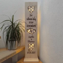 Hochzeitsgeschenk Geschenk zum Jubiläum - Gemeinsam -  personalisiert - beleuchtet
