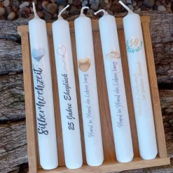 Hochzeitsgeschenk Herzschale Stabkerzenständer „Schlüssel zu meinem Herzen“ zzgl. Kerze