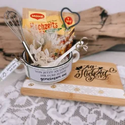 Hochzeitsgeschenk, Hochzeitssuppe, Kerzen zur Hochzeit, Kleinigkeit zur Hochzeit, Kleinigkeiten zur Hochzeit, Ehe, Brett