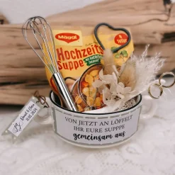 Hochzeitsgeschenk, Hochzeitssuppe, Kerzen zur Hochzeit, Kleinigkeit zur Hochzeit, Kleinigkeiten zur Hochzeit, Ehe, Brett