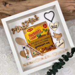 Hochzeitsgeschenk, Hochzeitssuppe, Rahmen, Löffel, Kleinigkeit zur Hochzeit, Kleinigkeiten zur Hochzeit, Liebe, Heirat