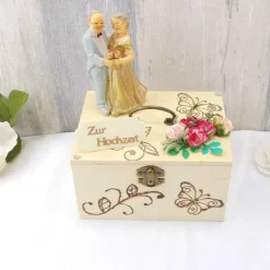 Hochzeitsgeschenk, Holz Box, Geschenk zur Hochzeit, Goldene Hochzeit