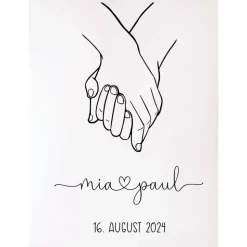 Hochzeitsgeschenk Kissen minimalistisch Hochzeitskissen Geschenk zur Hochzeit personalisiert Namen Dekokissen