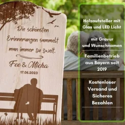 Hochzeitsgeschenk  mit Namen und Datum personalisiert