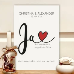 Hochzeitsgeschenk personalisiert | Geldgeschenk zur Hochzeit | Bilderrahmen für Brautpaare |