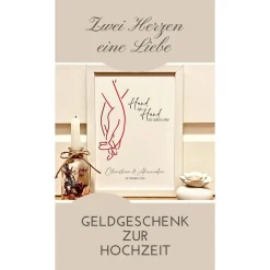Hochzeitsgeschenk personalisiert | Geldgeschenk zur Hochzeit | Bilderrahmen für Brautpaare |