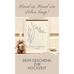 Hochzeitsgeschenk personalisiert | Geldgeschenk zur Hochzeit | Bilderrahmen für Brautpaare |