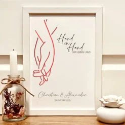 Hochzeitsgeschenk personalisiert | Geldgeschenk zur Hochzeit | Bilderrahmen für Brautpaare |