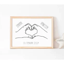 Hochzeitsgeschenk personalisiert Wandbild Poster