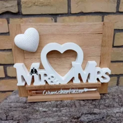 Hochzeitsgeschenk Schriftzug Mr. & Mrs. aus Raysin für Geldgeschenk