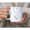 Hochzeitsgeschenk Tasse mit Namen personalisiert Herz