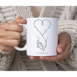 Hochzeitsgeschenk Tasse mit Namen personalisiert Herz
