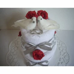 Hochzeitsgeschenk Tauben rote Rosen Herzen Geschenk Hochzeit Handtuchtorte gleichgeschlechtlich homosexuell schwul