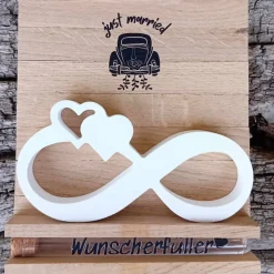 Hochzeitsgeschenk Unendlichkeitszeichen aus Raysin für Geldgeschenk