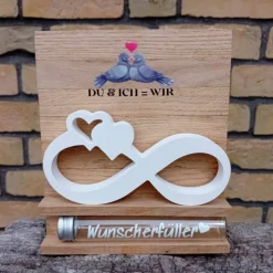 Hochzeitsgeschenk Unendlichkeitszeichen aus Raysin für Geldgeschenk