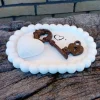 Hochzeitsgeschenk Verlobungsgeschenk ovale Schale „Schlüssel zu meinem Herzen“