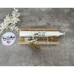 Hochzeitsgeschenk, Wunscherfüller - nach Wahl - mit Kerze inkl. Holzverpackung, Geldgeschenk, Deko
