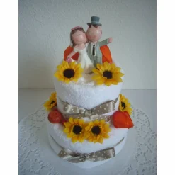 Hochzeitsgeschenke Herbst Geldgeschenke Torte orange Geschenk Hochzeit Handtuchtorte