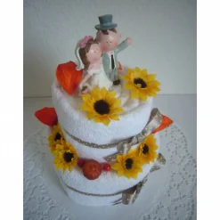 Hochzeitsgeschenke Herbst Geldgeschenke Torte orange Geschenk Hochzeit Handtuchtorte