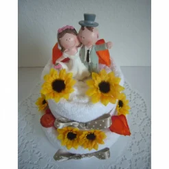 Hochzeitsgeschenke Herbst Geldgeschenke Torte orange Geschenk Hochzeit Handtuchtorte