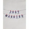 Hochzeitsgirlande Just Married Papiergirlande zur Hochzeit Wimpelkette Hochzeitsdeko Dekoration aus Papier Fahnengirlande Wedding
