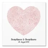 Hochzeitsgästebuch Leinwand personalisiert – Fingerabdruck Wedding Tree mit Namen – Geschenk für Brautpaar 50x50 cm