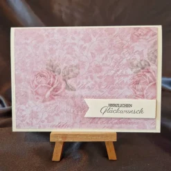 Hochzeitskarte mit Geschenkverpackung - Liebe - Rosen