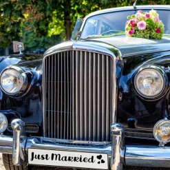Hochzeitskennzeichen Herzchen – Just Married Deko für Hochzeitsauto & Fotorequisit personalisierbar