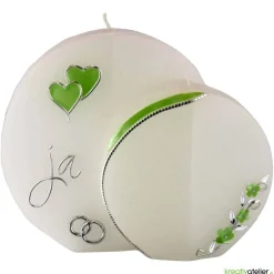 Hochzeitskerze 2 Dochte Doppelscheibe "ja", personalisiertes Hochzeitsgeschenk, Außergewöhnliche Hochzeitskerze