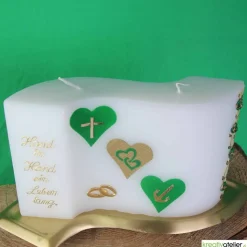 Hochzeitskerze 2 Dochte Doppelwelle, Außergewöhnliche Hochzeitskerze, Doppelhochzeitskerze, Hochzeitskerze ausgefallen