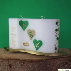 Hochzeitskerze 2 Dochte Doppelwelle, Außergewöhnliche Hochzeitskerze, Doppelhochzeitskerze, Hochzeitskerze ausgefallen