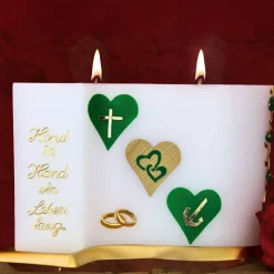 Hochzeitskerze 2 Dochte Doppelwelle, Außergewöhnliche Hochzeitskerze, Doppelhochzeitskerze, Hochzeitskerze ausgefallen