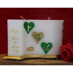 Hochzeitskerze 2 Dochte Doppelwelle, Außergewöhnliche Hochzeitskerze, Doppelhochzeitskerze, Hochzeitskerze ausgefallen