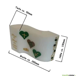 Hochzeitskerze 2 Dochte Doppelwelle, Außergewöhnliche Hochzeitskerze, Doppelhochzeitskerze, Hochzeitskerze ausgefallen