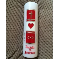 Hochzeitskerze - Hochzeitkerze - Kerze - inkl. Wachsbeschriftung - Wachsverzierungen - keine Folie