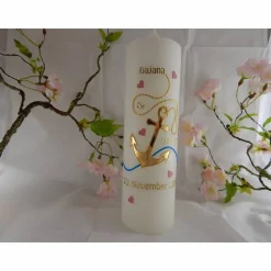 Hochzeitskerze Anker - Hochzeit - Hochzeitskerze - Hochzeitskerze gold - Hochzeit Dekoration - Hochzeit Geschenk - gold