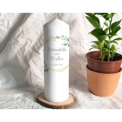 Hochzeitskerze Design Bernadette - Stumpenkerze