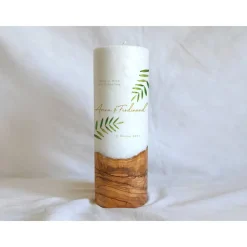 Hochzeitskerze Design Farn - Holzkerze