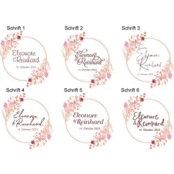 Hochzeitskerze Design Rosarot - Holzkerze