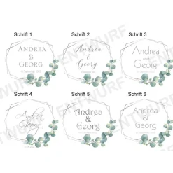 Hochzeitskerze Eukalyptus I - Holzkerze