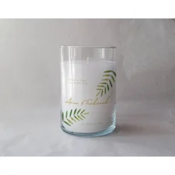 Hochzeitskerze im Glas - Design Farn