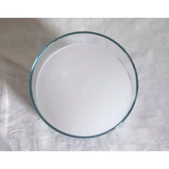 Hochzeitskerze im Glas - Design Eukalyptus links