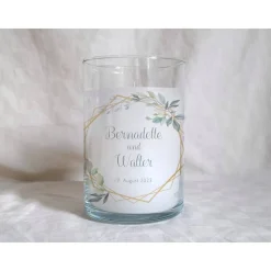 Hochzeitskerze im Glas - Design Bernadette
