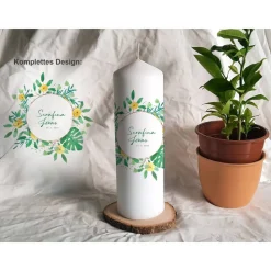 Hochzeitskerze Monstera