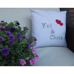 Hochzeitskissen / Kissenbezug / Dekokissen *personalisierbares Kissen* Maße: 40x40cm