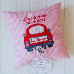 Hochzeitskissen in Wunschfarben, Geldgeschenk zur Hochzeit, Kissen personalisiert, Geschenkidee zur Hochzeit