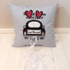 Hochzeitskissen in Wunschfarben, Geldgeschenk zur Hochzeit, Kissen personalisiert, Geschenkidee zur Hochzeit