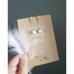 Hochzeitsohrringe Silber mit  weißer Perle und türkisem Apatit