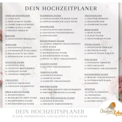 HOCHZEITSPLANER zum Ausdrucken |  Hochzeitsplanung DIY oder Planer für die Trauzeugin | DIN A4 | 170 Seiten